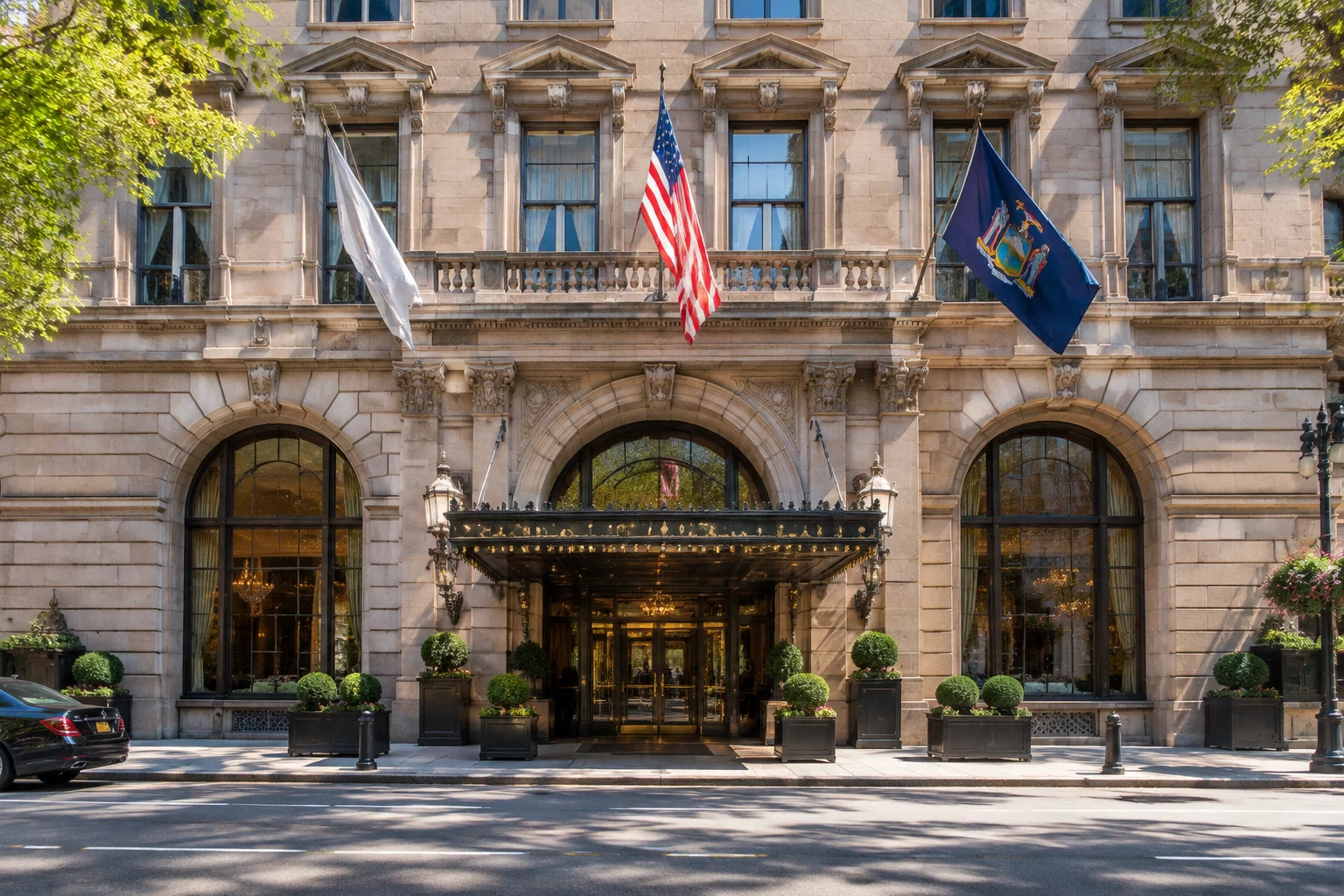 Lotte New York Palace exterior and luxury accommodations