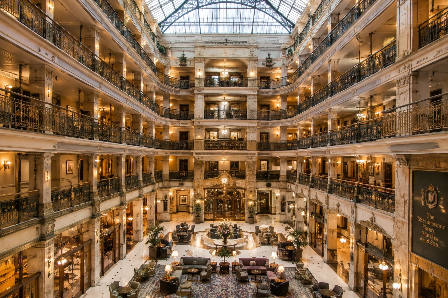 The Brown Palace Hotel and Spa Denver atrium lobby