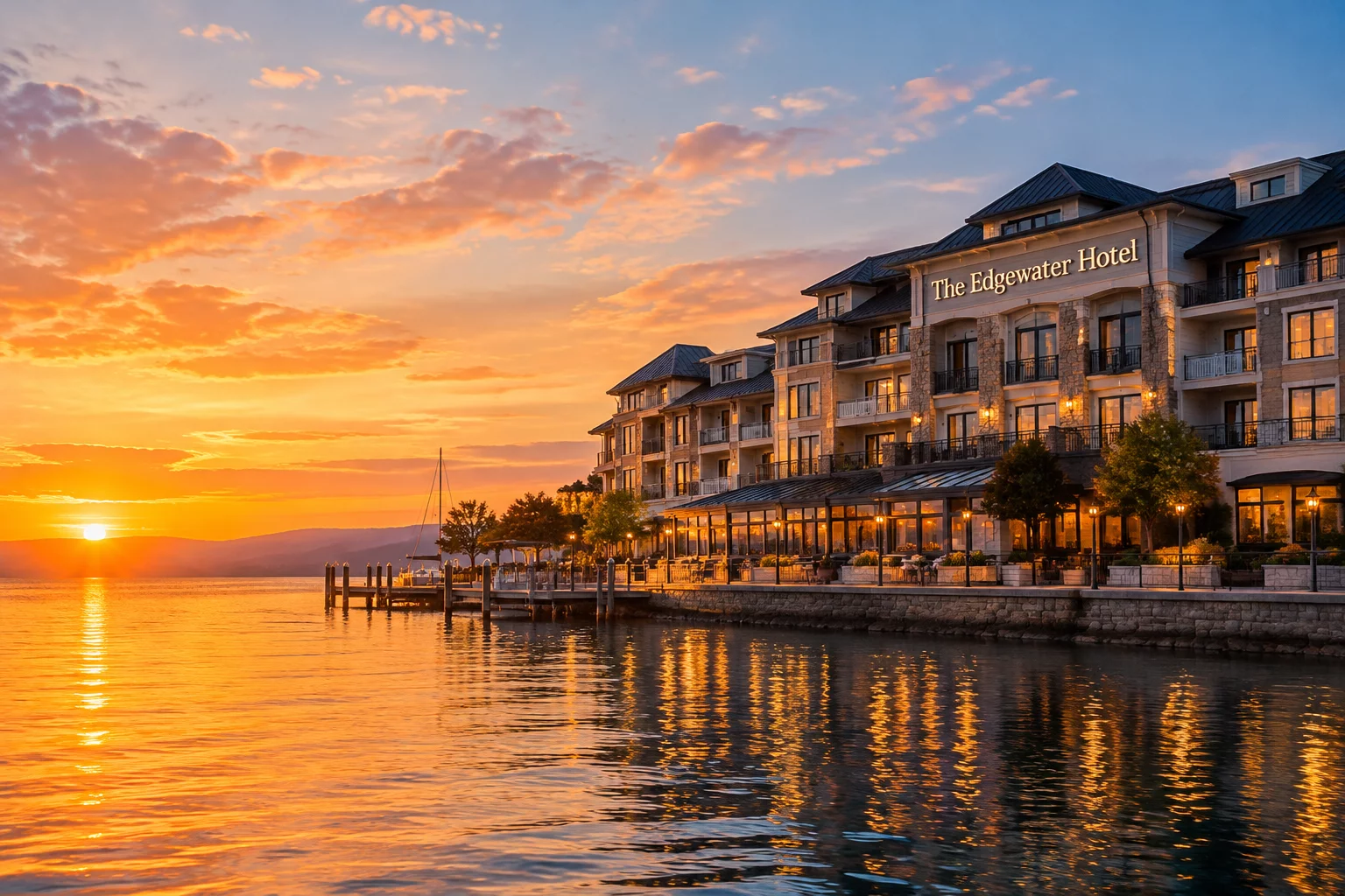 The Edgewater Hotel Seattle pier on Puget Sound